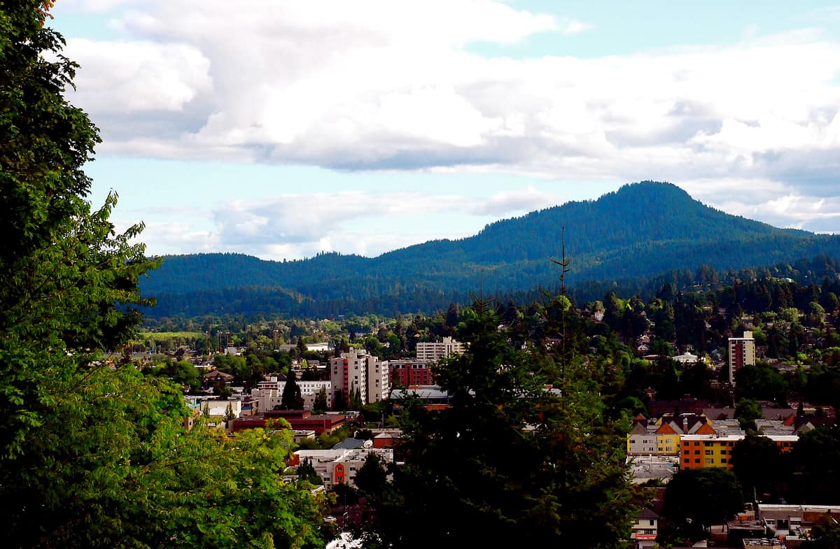 Eugene with Spencer Butte behind
