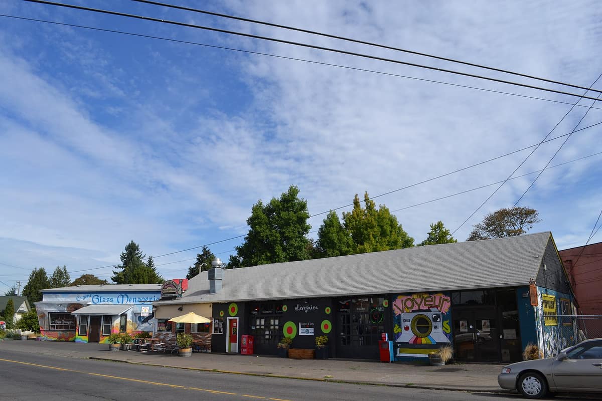 A street in the Whiteaker neighborhood